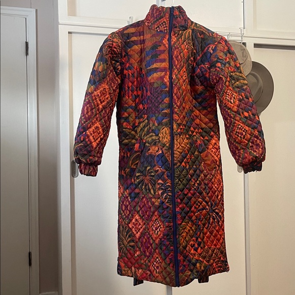 NWT FARM Rio Mixed Patchwork Reversible Puffer Coat Size XSmall - Picture 5 of 12